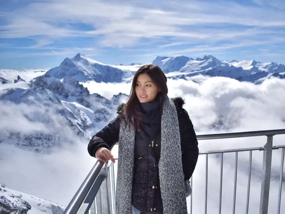 Med den roterende lift til Mount Titlis