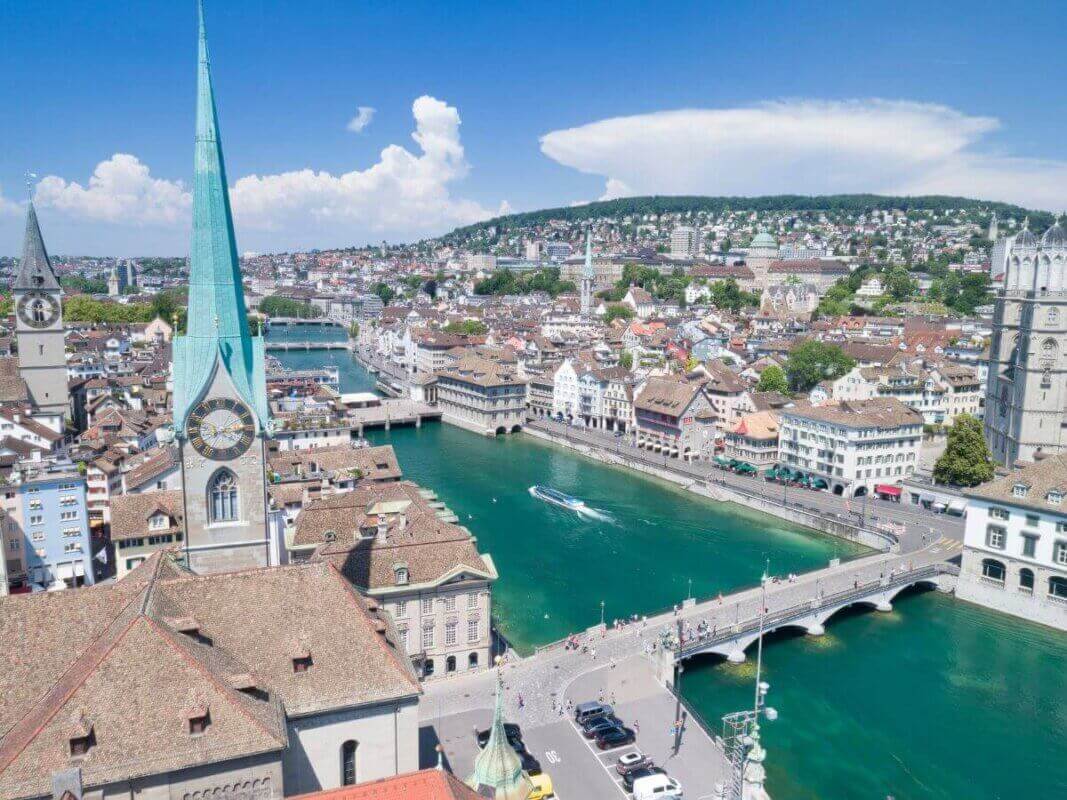 Togrejse til Zürich