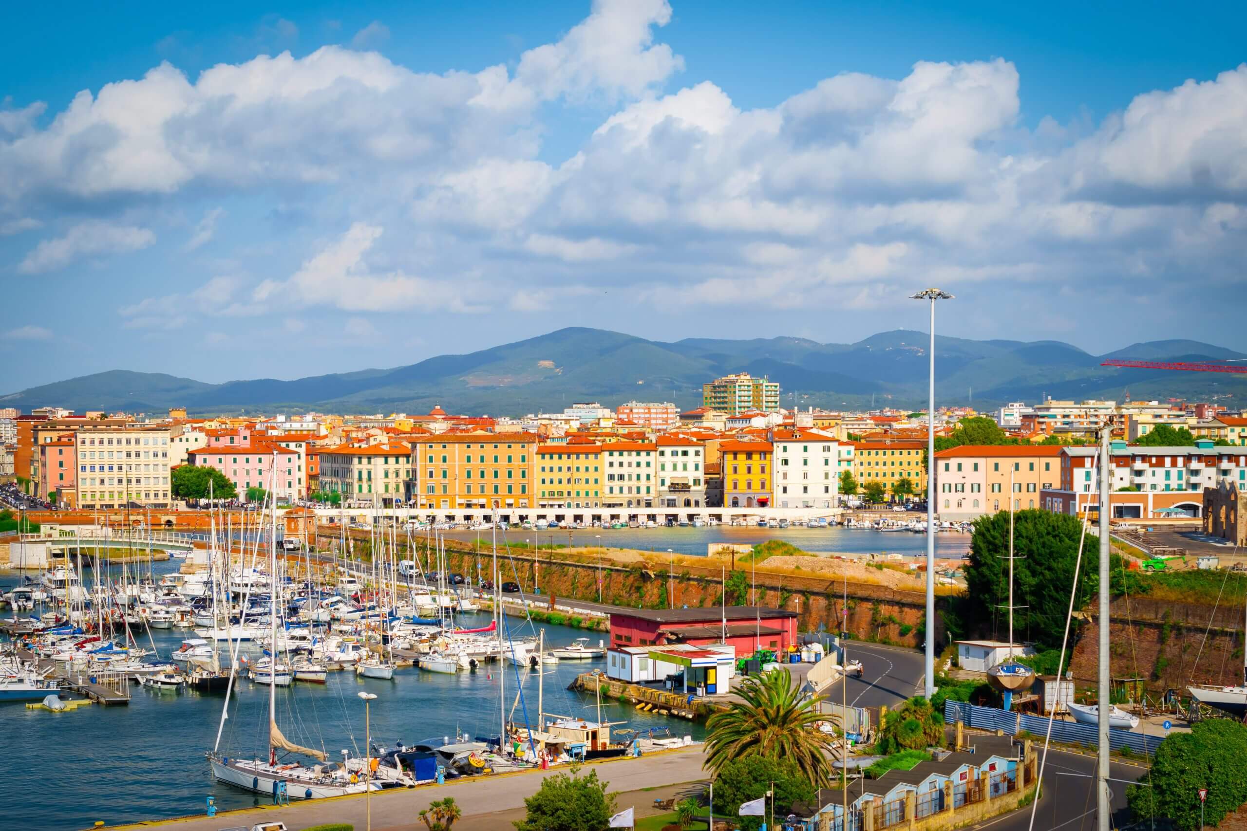 The coastal city of Livorno