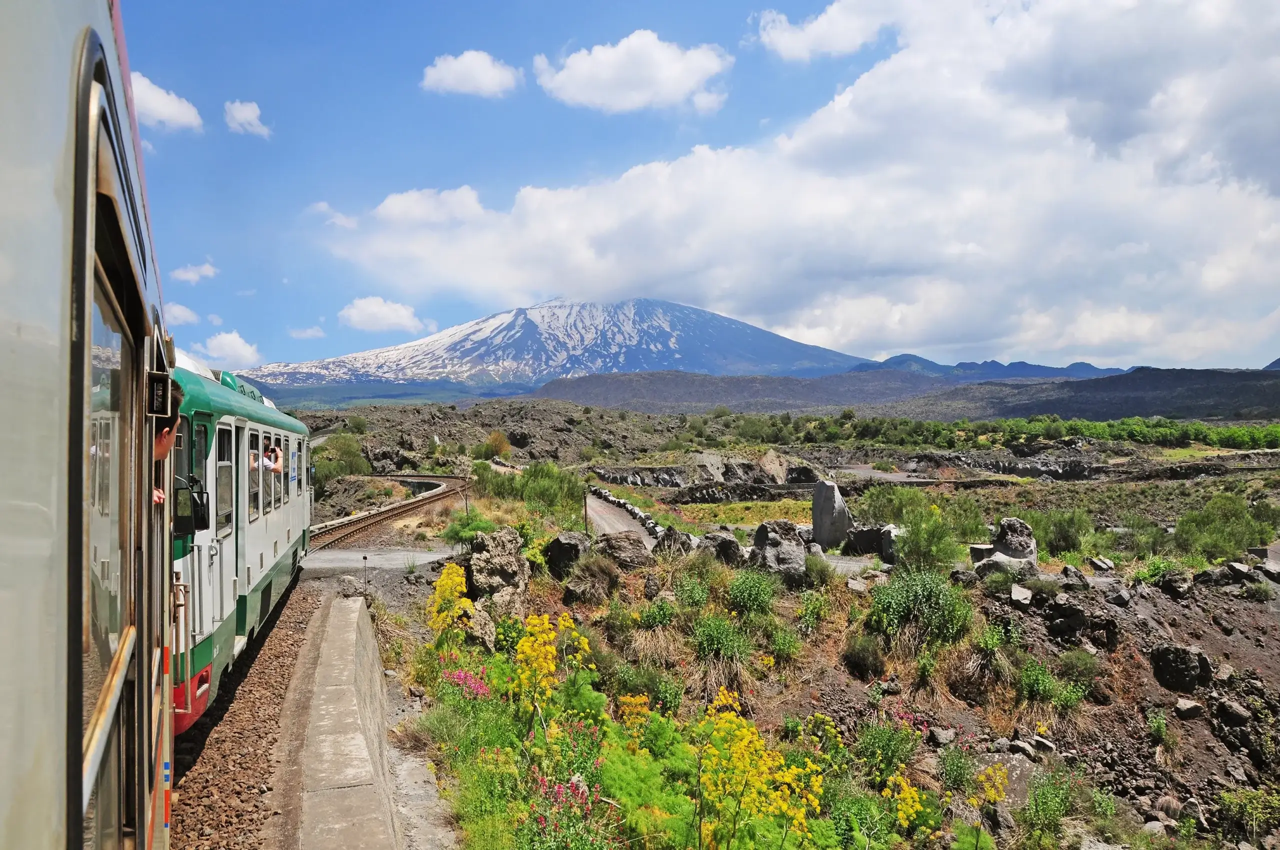 Possible to take a train around Mount Etna