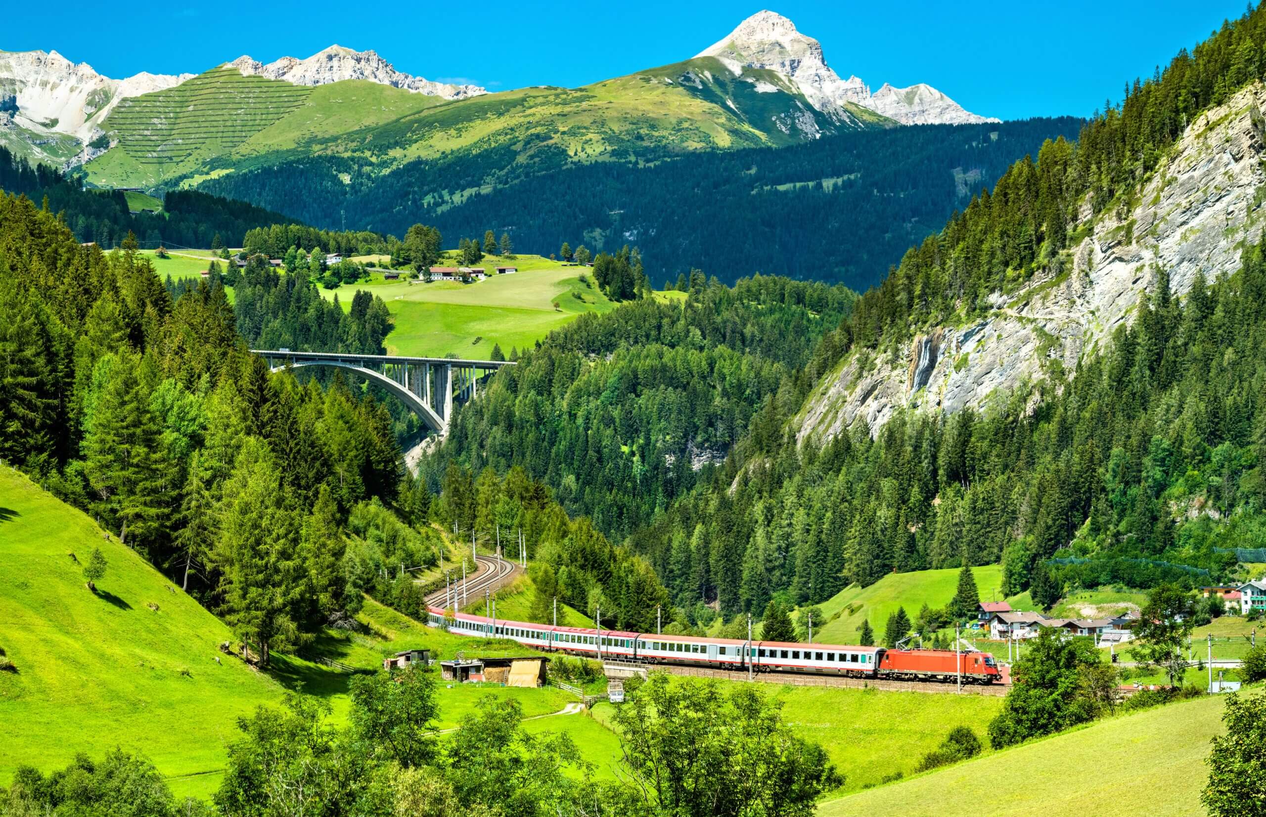 Travel through the Brenner Pass in daylight