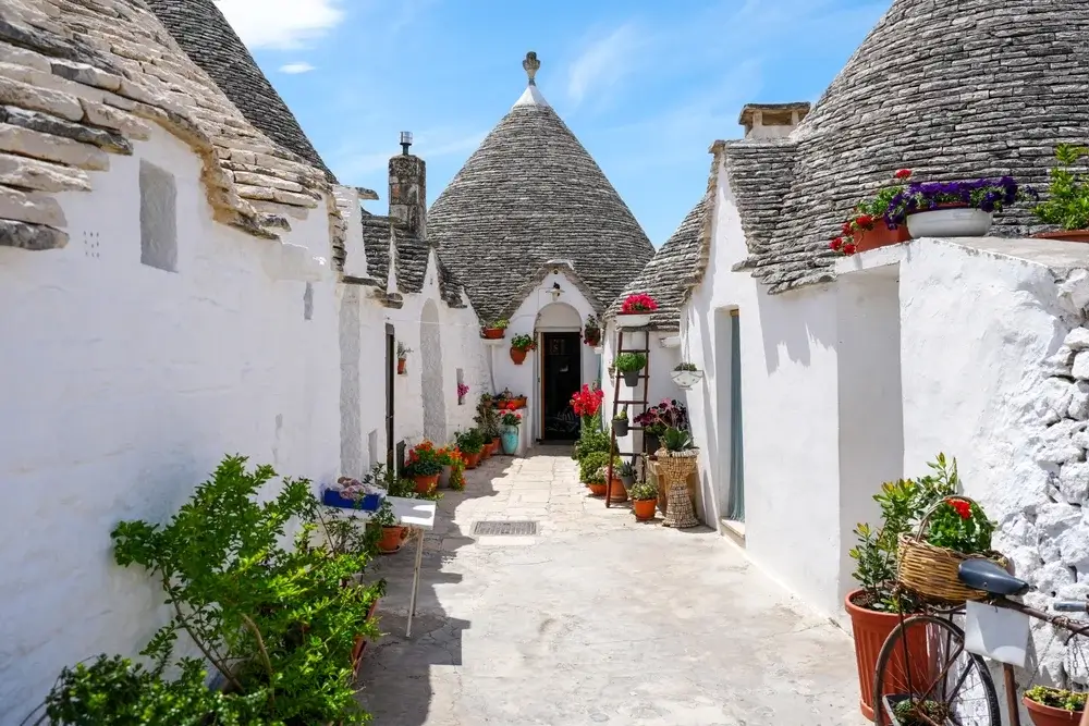 Stay in the trulli houses in Alberobello