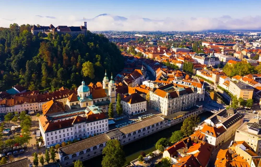 The Slovenian capital Ljubljana