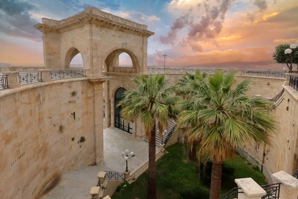 Beautiful buildings in Cagliari