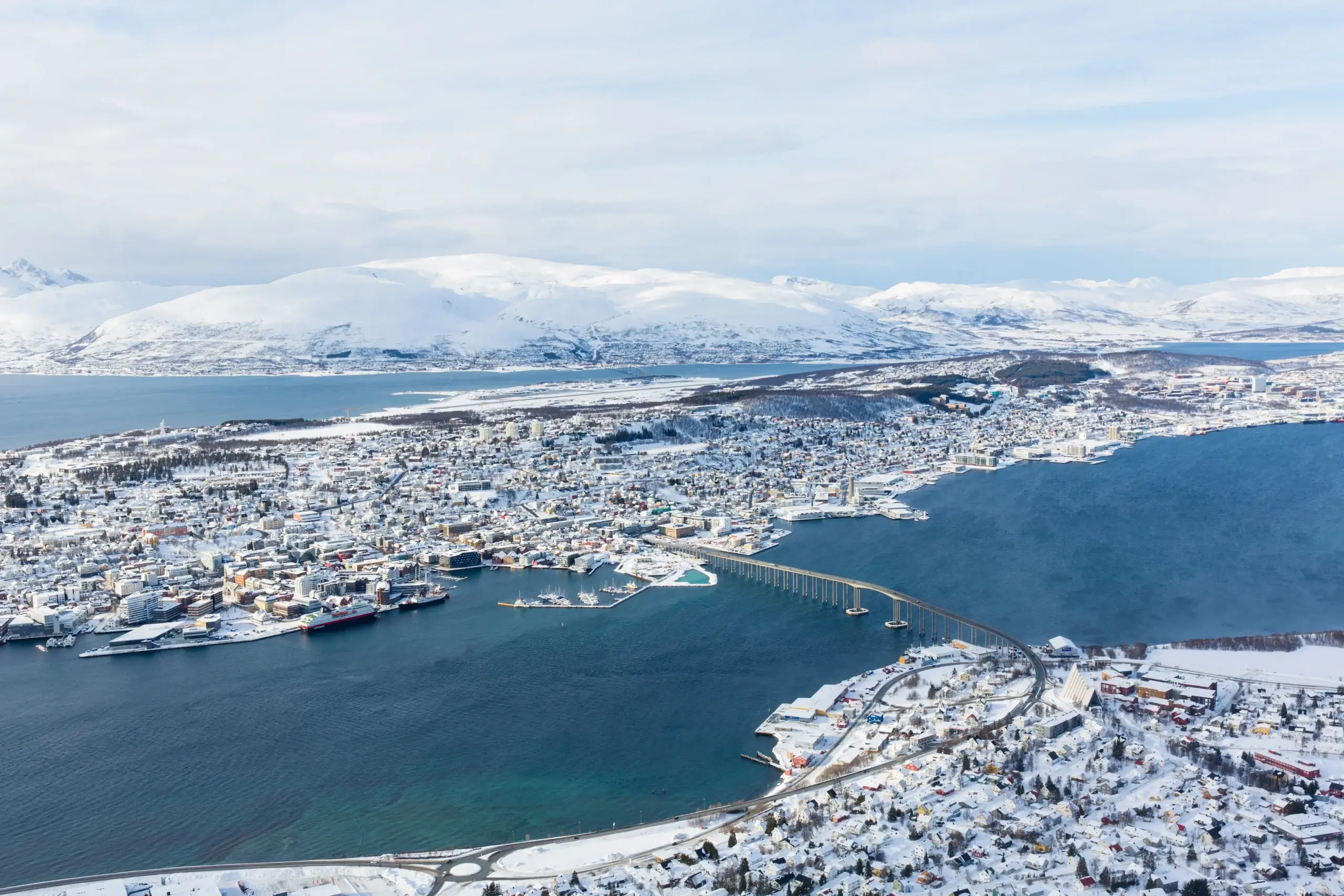 Snow-covered Tromsø