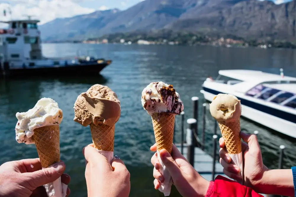 Enjoy your authentic gelato in the beautiful surroundings